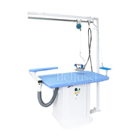 Rectangular ironing table MP / A-B adapted for connecting 2 ironers