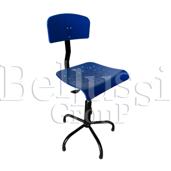 Chaise avec assise en plastique réglable en hauteur