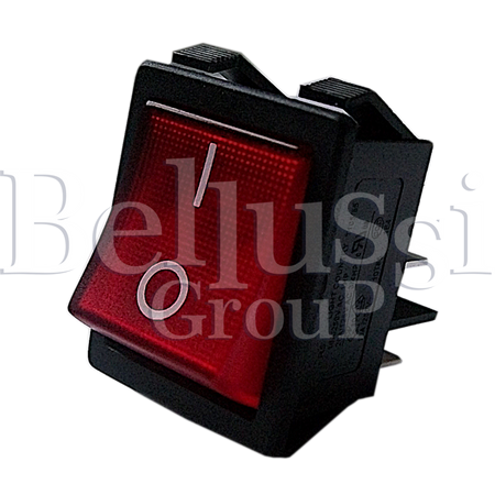 Interrupteur lumineux rouge pour quatre connecteurs