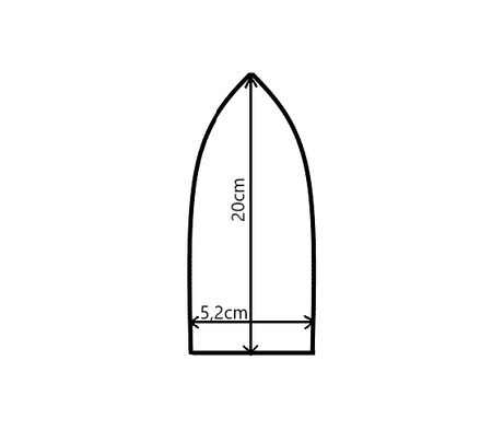 Teflon zoolplaat voor Due-N en Due-N open naad ijzers (serie 2)