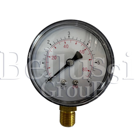 Манометр 6 бар 1/4” — для парогенераторів і прасувальних столів Comel