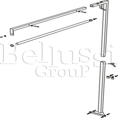 IJzeren ophangarm voor BR/A SXD tafels