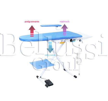 Table à repasser universelle pliable Comelflex S avec souffleur d'air