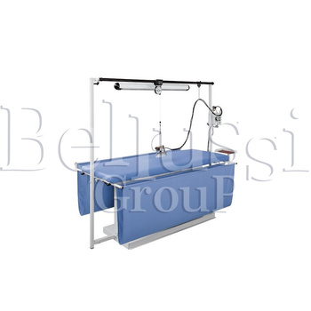 Rectangular ironing table for curtains