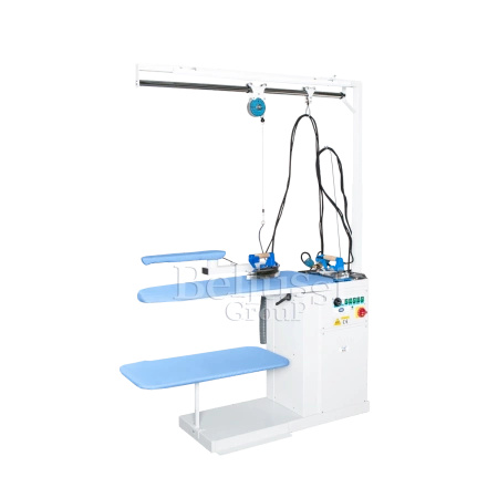 Comel FR/F/PV Ironing Table with Steaming, Suction, and Heated Board