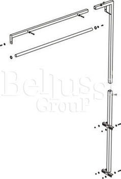 IJzeren ophangarm voor tafels FR/F/PV en FR/FC/PV