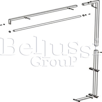 IJzeren ophangarm voor MP/A, MP/F, MP/FC/A, MP/FC tafels